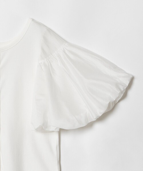 allureville(アルアバイル)の「フライスコンビボリュームスリーブプルオーバー(Tシャツ/カットソー・レディース・オフホワイト/ブラック・2)」の5枚目の写真