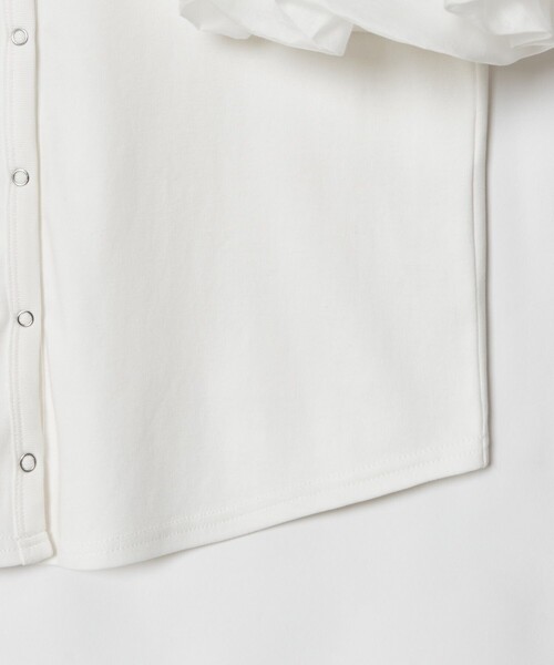 allureville(アルアバイル)の「フライスコンビボリュームスリーブプルオーバー(Tシャツ/カットソー・レディース・オフホワイト/ブラック・2)」の7枚目の写真