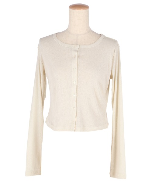 coca(coca)(コカ)の「シアージョーゼットコンパクトカーディガン(カーディガン/ボレロ・レディース・ブラック/ライトグレー/レッド/アイボリー・S/M/L)」の14枚目の写真