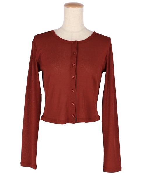 coca(coca)(コカ)の「シアージョーゼットコンパクトカーディガン(カーディガン/ボレロ・レディース・ブラック/ライトグレー/レッド/アイボリー・S/M/L)」の17枚目の写真