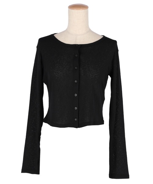 coca(coca)(コカ)の「シアージョーゼットコンパクトカーディガン(カーディガン/ボレロ・レディース・ブラック/ライトグレー/レッド/アイボリー・S/M/L)」の15枚目の写真