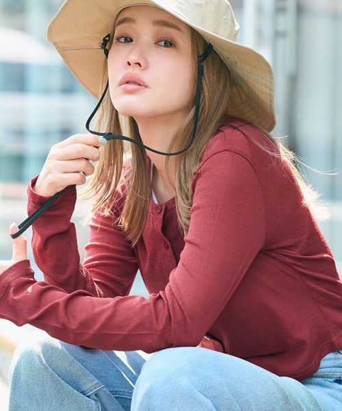 coca(coca)(コカ)の「シアージョーゼットコンパクトカーディガン(カーディガン/ボレロ・レディース・ブラック/ライトグレー/レッド/アイボリー・S/M/L)」の8枚目の写真