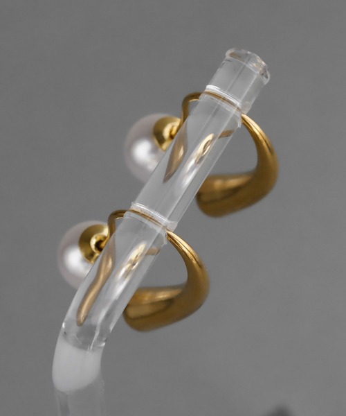 abaskdesign(アバスクデザイン)の「金属アレルギー対応 ドロップパールピアス(ピアス(両耳用)・レディース・ゴールド・FREE)」の9枚目の写真