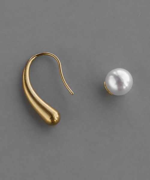 abaskdesign(アバスクデザイン)の「金属アレルギー対応 ドロップパールピアス(ピアス(両耳用)・レディース・ゴールド・FREE)」の10枚目の写真