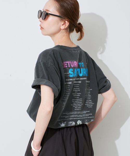 SLOBE IENA(スローブイエナ)の「ORIGINAL TOUR TEE(Tシャツ/カットソー・レディース・ブラック/ベージュ/ネイビー・FREE)」の2枚目の写真