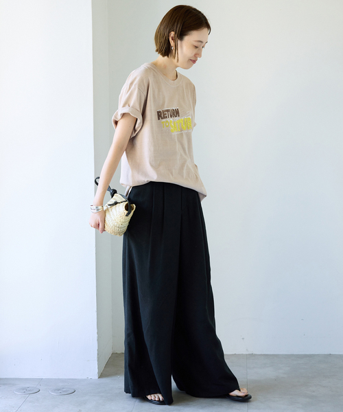 SLOBE IENA(スローブイエナ)の「ORIGINAL TOUR TEE(Tシャツ/カットソー・レディース・ブラック/ベージュ/ネイビー・FREE)」の9枚目の写真