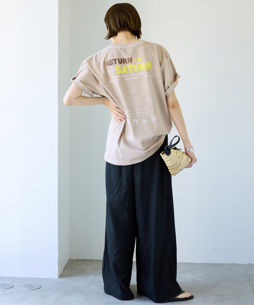 SLOBE IENA(スローブイエナ)の「ORIGINAL TOUR TEE(Tシャツ/カットソー・レディース・ブラック/ベージュ/ネイビー・FREE)」の10枚目の写真