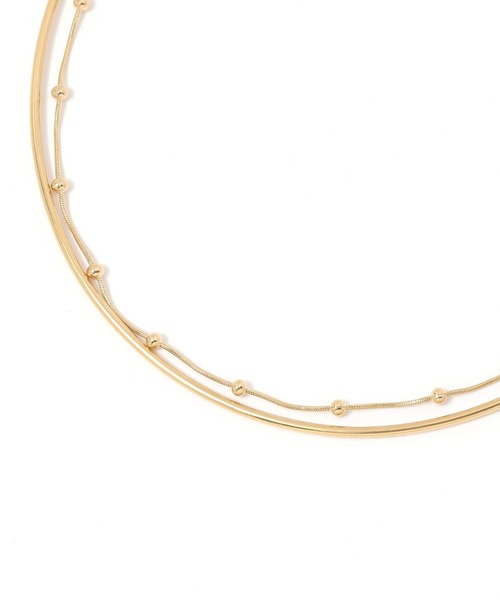 LOWRYS FARM（ローリーズファーム）の「ステンレス２ＳＥＴチョーカー 451998（チョーカー・レディース・グレー/ベージュ・FREE）」の3枚目の写真