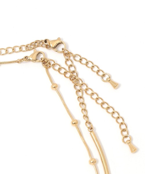 LOWRYS FARM（ローリーズファーム）の「ステンレス２ＳＥＴチョーカー 451998（チョーカー・レディース・グレー/ベージュ・FREE）」の4枚目の写真