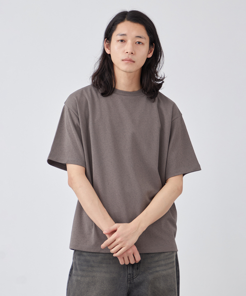 セール】【吸水速乾】スラブドライ ポンチ クルーネックTシャツ