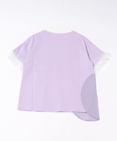 unica(ユニカ)の「パッチワークワンポケットT ladies(Tシャツ/カットソー・レディース・ライトパープル/オフホワイト/ブラック・F)」の4枚目の写真