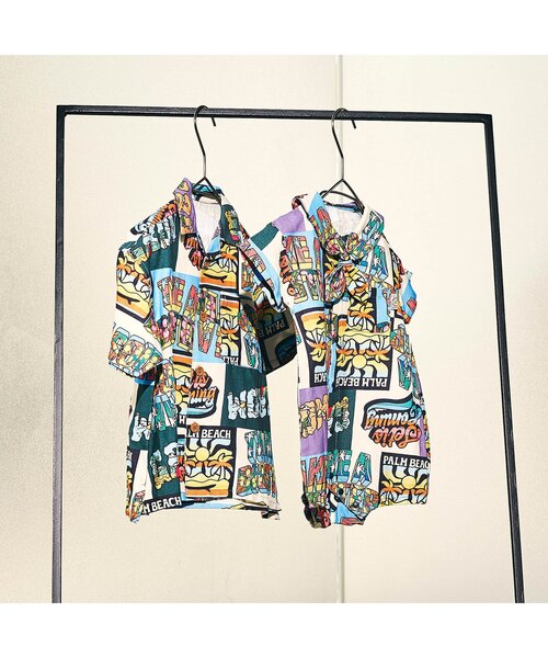 F.O.KIDS（エフオーキッズ）の「【リンク/ジュニア対応】3柄アロハショーツ（その他パンツ・キッズ・キナリ/オレンジ/レインボー・110/100/90/140/130/80/120）」の12枚目の写真