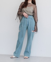 raffime カットアウトデニムパンツ S カットアウトデニムパンツ（デニムパンツ）｜raffime