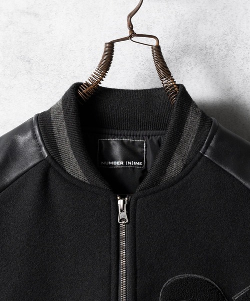 ナンバーナイン スタジャン 　レザー NUMBER (N)INE - ほぼ未使用 11年ナンバーナイン レザー スタジャン