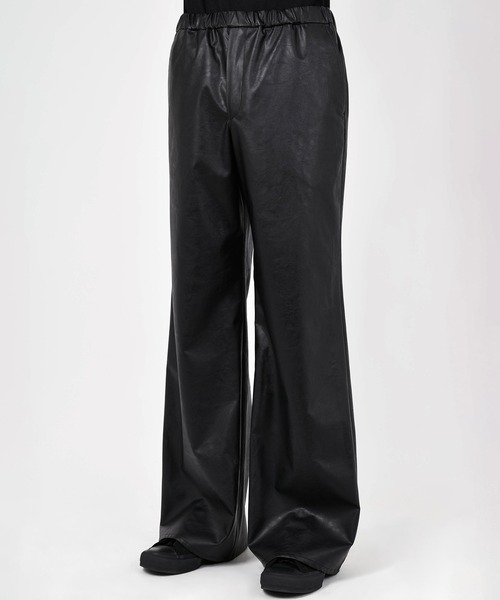 FAUX LAMBSKIN FLARE PANTS（その他パンツ）｜LAD MUSICIAN