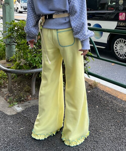 HELLO.SANFRANCISCO(ハローサンフランシスコ)の「【HELLO.SANFRANCISCO/ハローサンフランシスコ】ワッフルフレアパンツ(その他パンツ・レディース・ブラック/オレンジ/ブルー/オフホワイト/グレー/イエロー/パープル・MEDIUM/SMALL)」の21枚目の写真