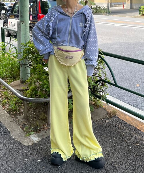 HELLO.SANFRANCISCO(ハローサンフランシスコ)の「【HELLO.SANFRANCISCO/ハローサンフランシスコ】ワッフルフレアパンツ(その他パンツ・レディース・ブラック/オレンジ/ブルー/オフホワイト/グレー/イエロー/パープル・MEDIUM/SMALL)」の18枚目の写真