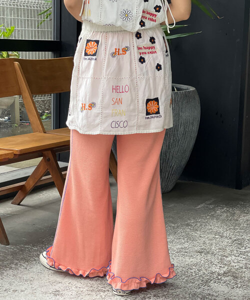 HELLO.SANFRANCISCO(ハローサンフランシスコ)の「【HELLO.SANFRANCISCO/ハローサンフランシスコ】ワッフルフレアパンツ(その他パンツ・レディース・ブラック/オレンジ/ブルー/オフホワイト/グレー/イエロー/パープル・MEDIUM/SMALL)」の12枚目の写真