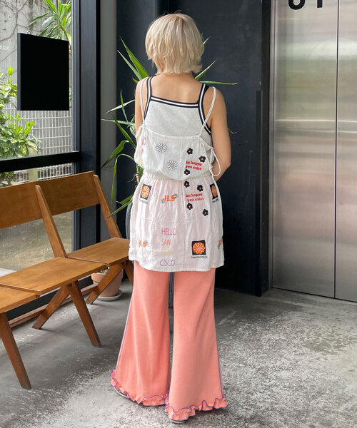 HELLO.SANFRANCISCO(ハローサンフランシスコ)の「【HELLO.SANFRANCISCO/ハローサンフランシスコ】ワッフルフレアパンツ(その他パンツ・レディース・ブラック/オレンジ/ブルー/オフホワイト/グレー/イエロー/パープル・MEDIUM/SMALL)」の16枚目の写真