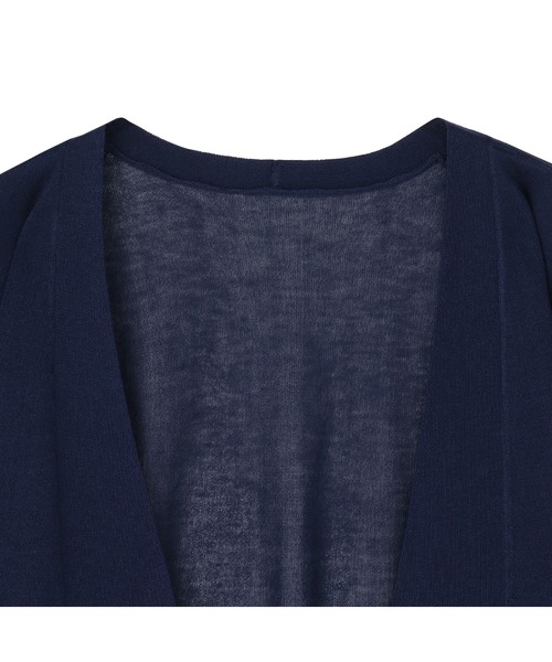 TOKYO SHIRTS(トウキョウシャツ)の「配色トッパーカーディガン(ニット/セーター・レディース・ネイビー・M)」の7枚目の写真