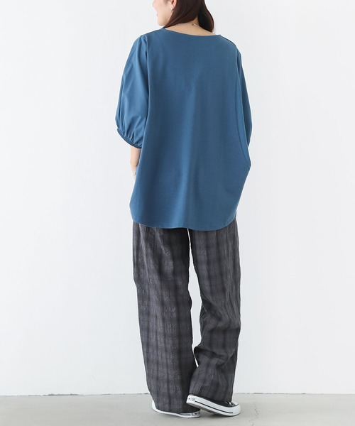 n'OrLABEL(ノアールレーベル)の「チェック柄ワイドパンツ(その他パンツ・レディース・ピンク/チャコール/ブルー・1/2)」の12枚目の写真