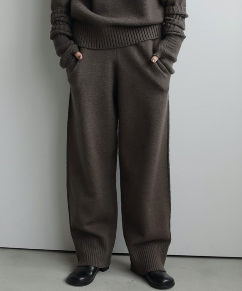 anuke(アンヌーク)の「Linking Wide Pants(デニムパンツ・レディース・アイボリー/モカ・38inch/36inch)」の1枚目の写真