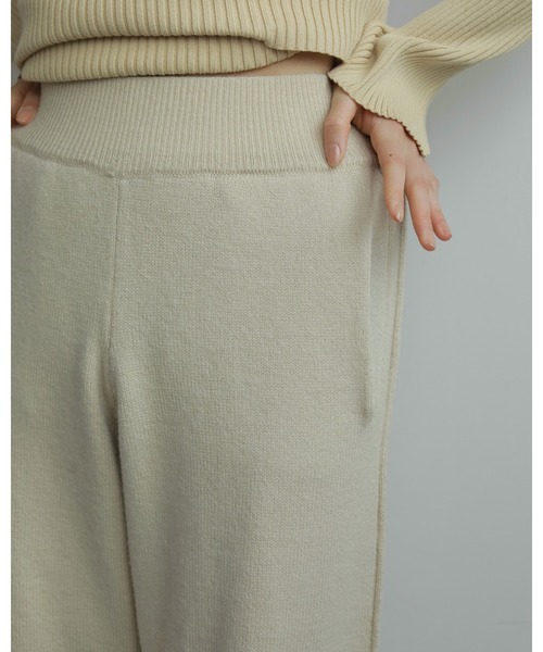 anuke(アンヌーク)の「Linking Wide Pants(デニムパンツ・レディース・アイボリー/モカ・38inch/36inch)」の7枚目の写真