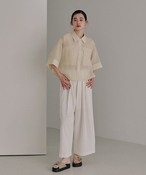 シアークロップドシャツ シアークロップドシャツ | AND ON JIONE STORE（アンドオン