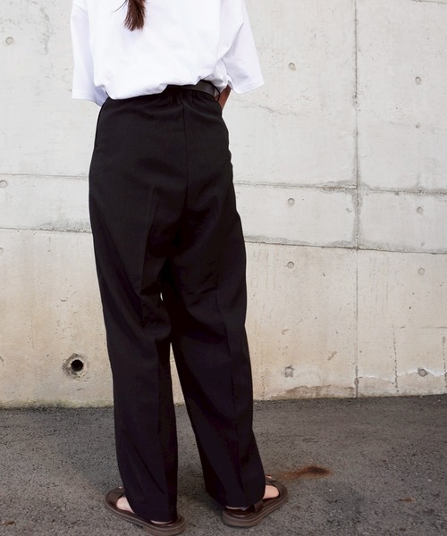 gossara(ゴサラ)の「ビンテージワッシャーパンツ(スラックス・レディース・モカ/ブラック・MEDIUM)」の4枚目の写真