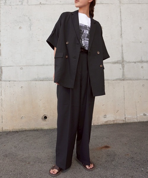 gossara(ゴサラ)の「ビンテージワッシャーパンツ(スラックス・レディース・モカ/ブラック・MEDIUM)」の5枚目の写真