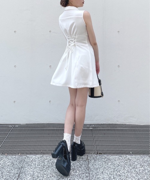 【Phase Eight】UK発 Ally ジップフロント ノースリーブ ワンピ sail】フロントタックワンピース 小さいサイズ 通販【ニッセン】