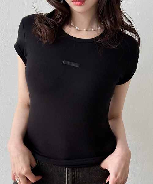 VEILA(ヴェイラ)の「クルーネックショート丈カットソーTシャツ(Tシャツ/カットソー・レディース・ベージュ/ホワイト/ブラック・フリー)」の14枚目の写真