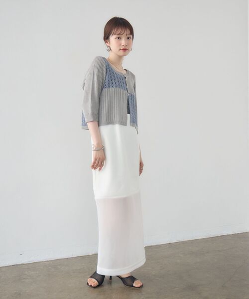 kivi（キヴィ）の「sheer combi sk（スカート・レディース・オフホワイト/ブラック/ベージュ・FREE）」の17枚目の写真