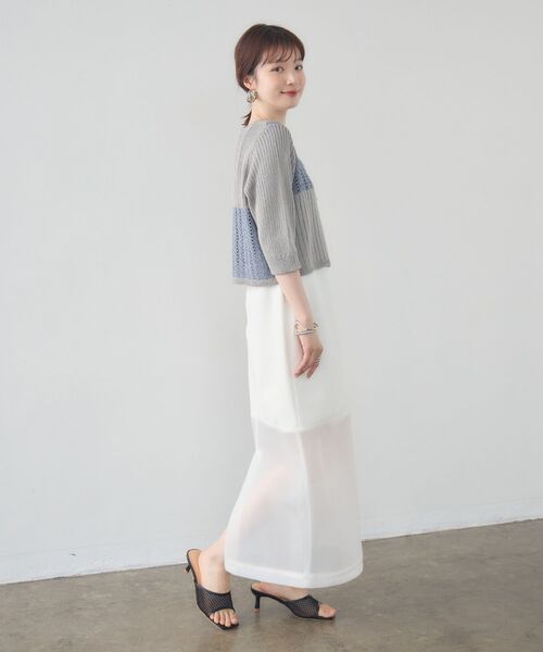 kivi（キヴィ）の「sheer combi sk（スカート・レディース・オフホワイト/ブラック/ベージュ・FREE）」の19枚目の写真