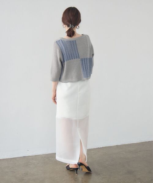 kivi（キヴィ）の「sheer combi sk（スカート・レディース・オフホワイト/ブラック/ベージュ・FREE）」の20枚目の写真