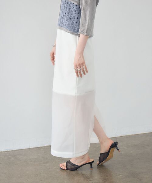 kivi（キヴィ）の「sheer combi sk（スカート・レディース・オフホワイト/ブラック/ベージュ・FREE）」の22枚目の写真