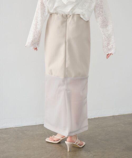 kivi（キヴィ）の「sheer combi sk（スカート・レディース・オフホワイト/ブラック/ベージュ・FREE）」の11枚目の写真