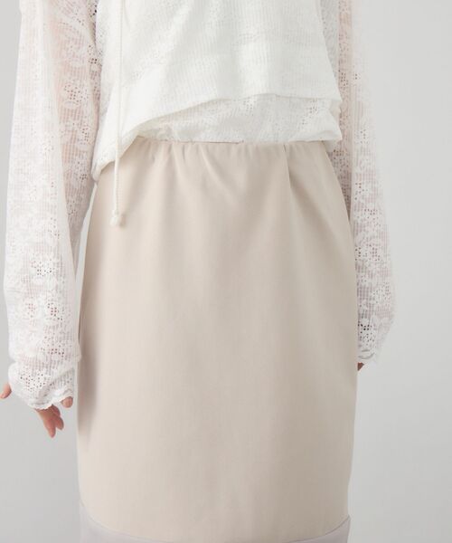kivi（キヴィ）の「sheer combi sk（スカート・レディース・オフホワイト/ブラック/ベージュ・FREE）」の12枚目の写真