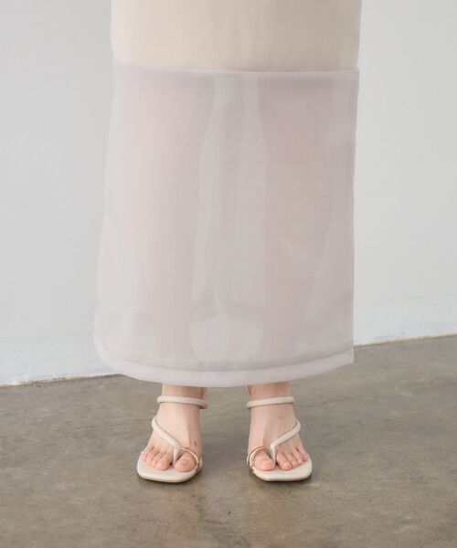 kivi（キヴィ）の「sheer combi sk（スカート・レディース・オフホワイト/ブラック/ベージュ・FREE）」の15枚目の写真