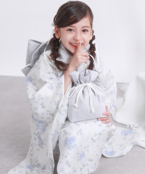 【15点セット】七五三 着物 7歳 女の子 四つ身 くすみ 七五三 着物 四つ身 7歳 女の子 15点セット くすみ（着物