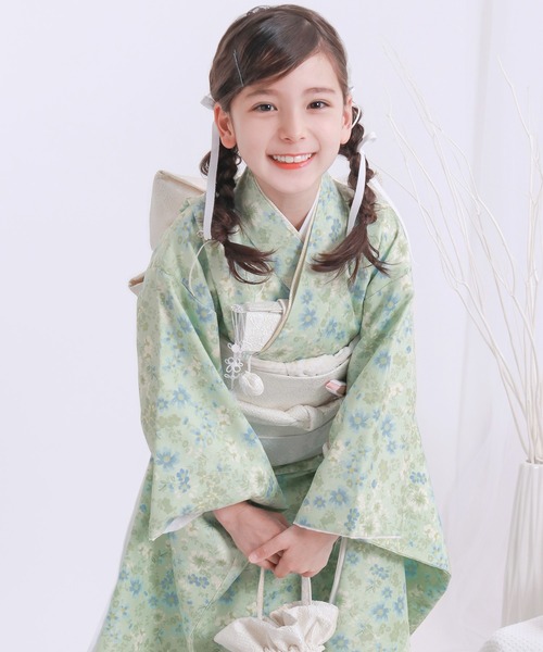 【15点セット】七五三 着物 7歳 女の子 四つ身 くすみ 七五三 着物 四つ身 7歳 女の子 15点セット くすみ（着物