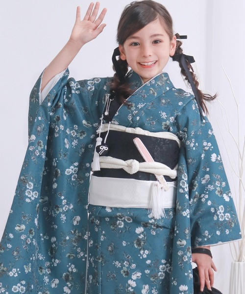 【15点セット】七五三 着物 7歳 女の子 四つ身 くすみ 七五三 着物 四つ身 7歳 女の子 15点セット くすみ（着物