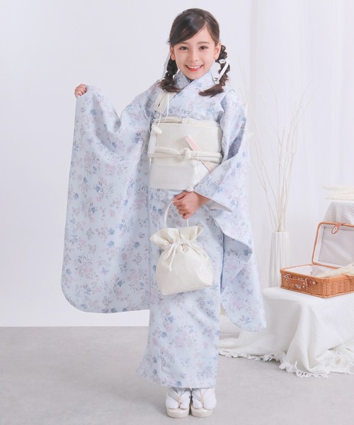 【15点セット】七五三 着物 7歳 女の子 四つ身 くすみ 七五三 着物 四つ身 7歳 女の子 15点セット くすみ（着物