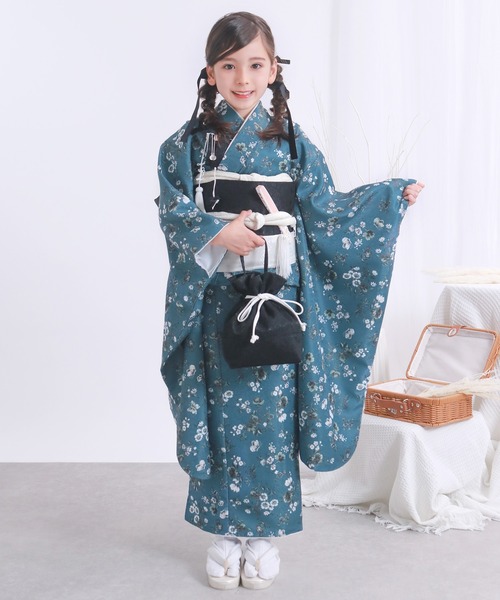 【15点セット】七五三 着物 7歳 女の子 四つ身 くすみ 七五三 着物 四つ身 7歳 女の子 15点セット くすみ（着物）｜KYOETSU