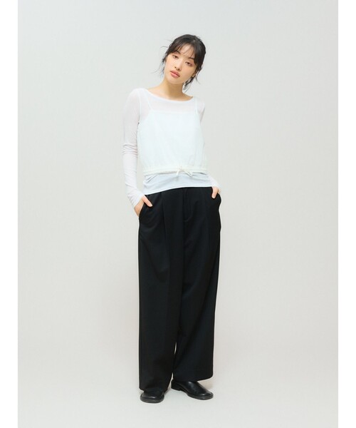 MIDIUMISOLID（ミディウミソリッド）の「MIDIUMISOLID for Ladies ストレートスラックス（スラックス・レディース・カーキ/ブラック/チャコールグレー・36/38）」の22枚目の写真