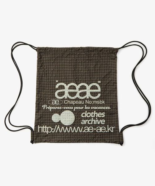 WEB LOGO CHECK GYM SACK（バックパック/リュック）｜aeae