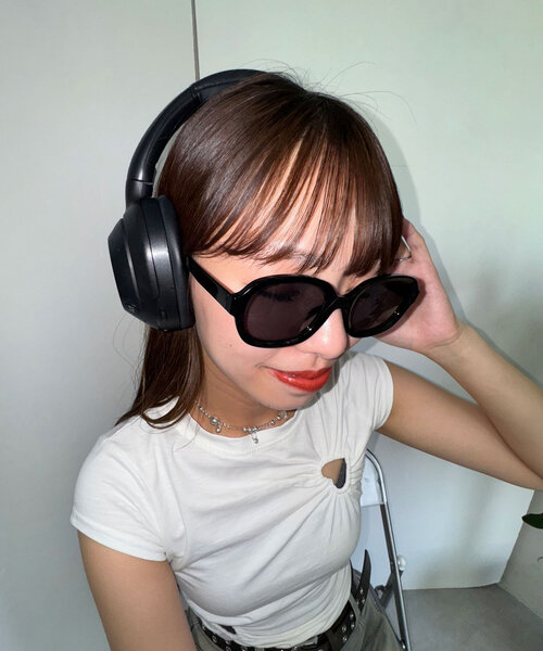 CIAOPANIC（チャオパニック）の「ラウンドサングラス（サングラス・レディース・オレンジ/ブラック・FREE）」の2枚目の写真