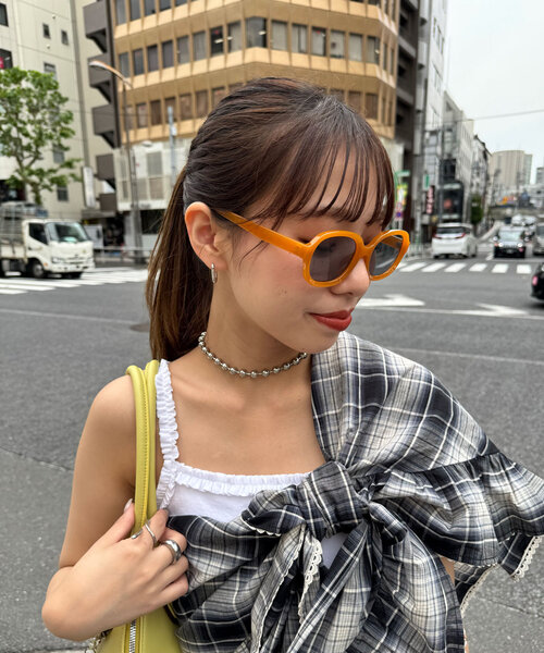 CIAOPANIC（チャオパニック）の「ラウンドサングラス（サングラス・レディース・オレンジ/ブラック・FREE）」の14枚目の写真