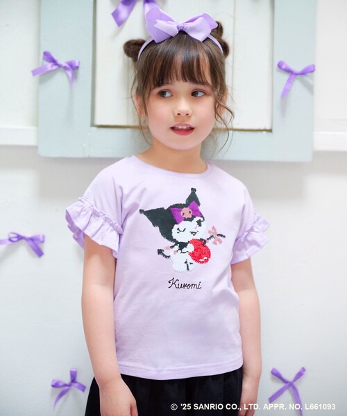 ANY(エニィ)の「【any FAM ×サンリオキャラクターズ】ミラクルスパンコール Tシャツ(Tシャツ/カットソー・キッズ・ライラック系/ホワイト系/ライトグリーン系/ライトイエロー系・120/110/100/130)」の12枚目の写真