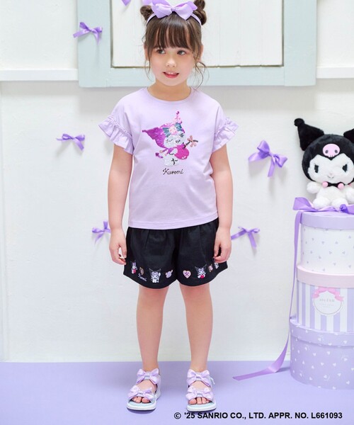 ANY(エニィ)の「【any FAM ×サンリオキャラクターズ】ミラクルスパンコール Tシャツ(Tシャツ/カットソー・キッズ・ライラック系/ホワイト系/ライトグリーン系/ライトイエロー系・120/110/100/130)」の13枚目の写真